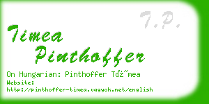 timea pinthoffer business card